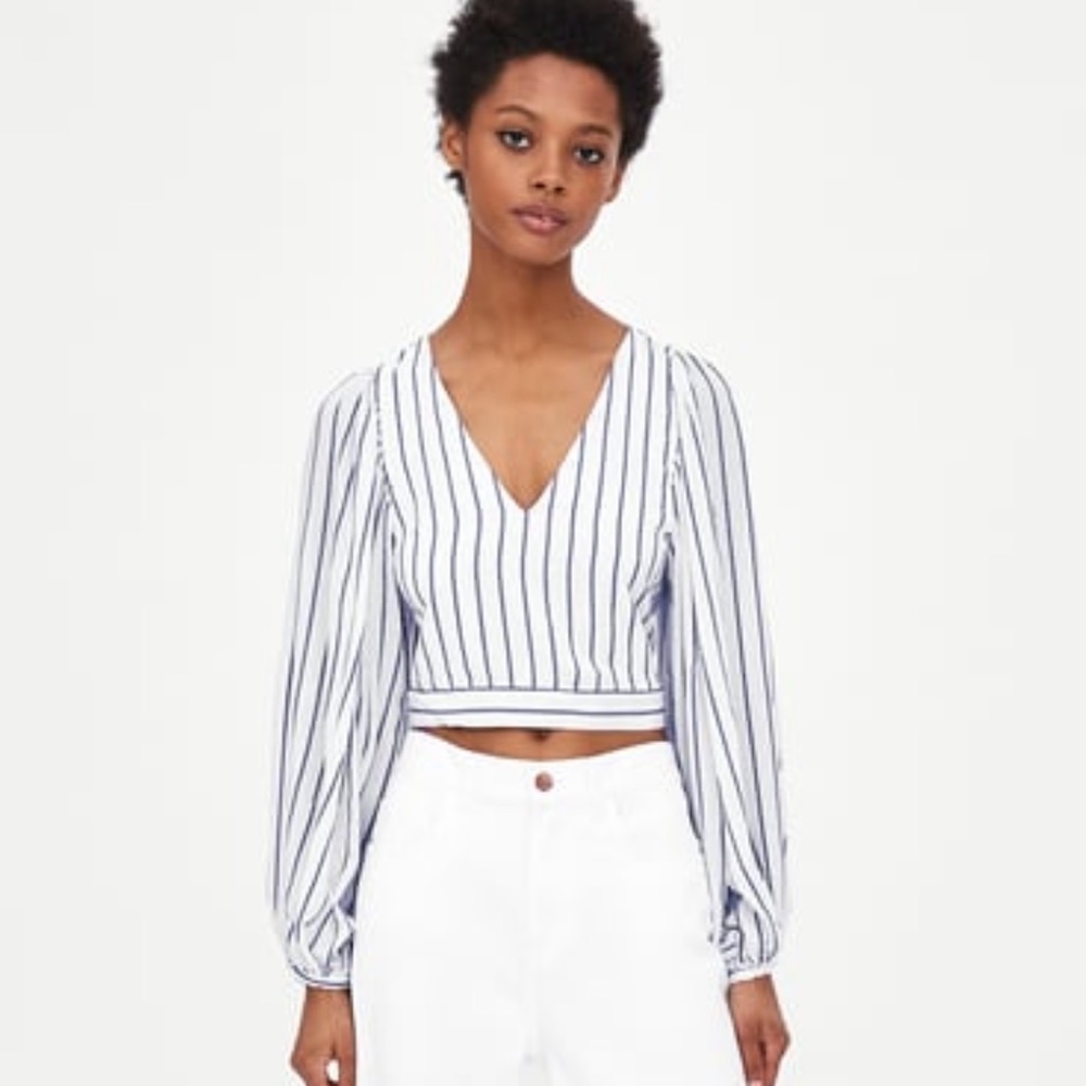 White striped top Zara